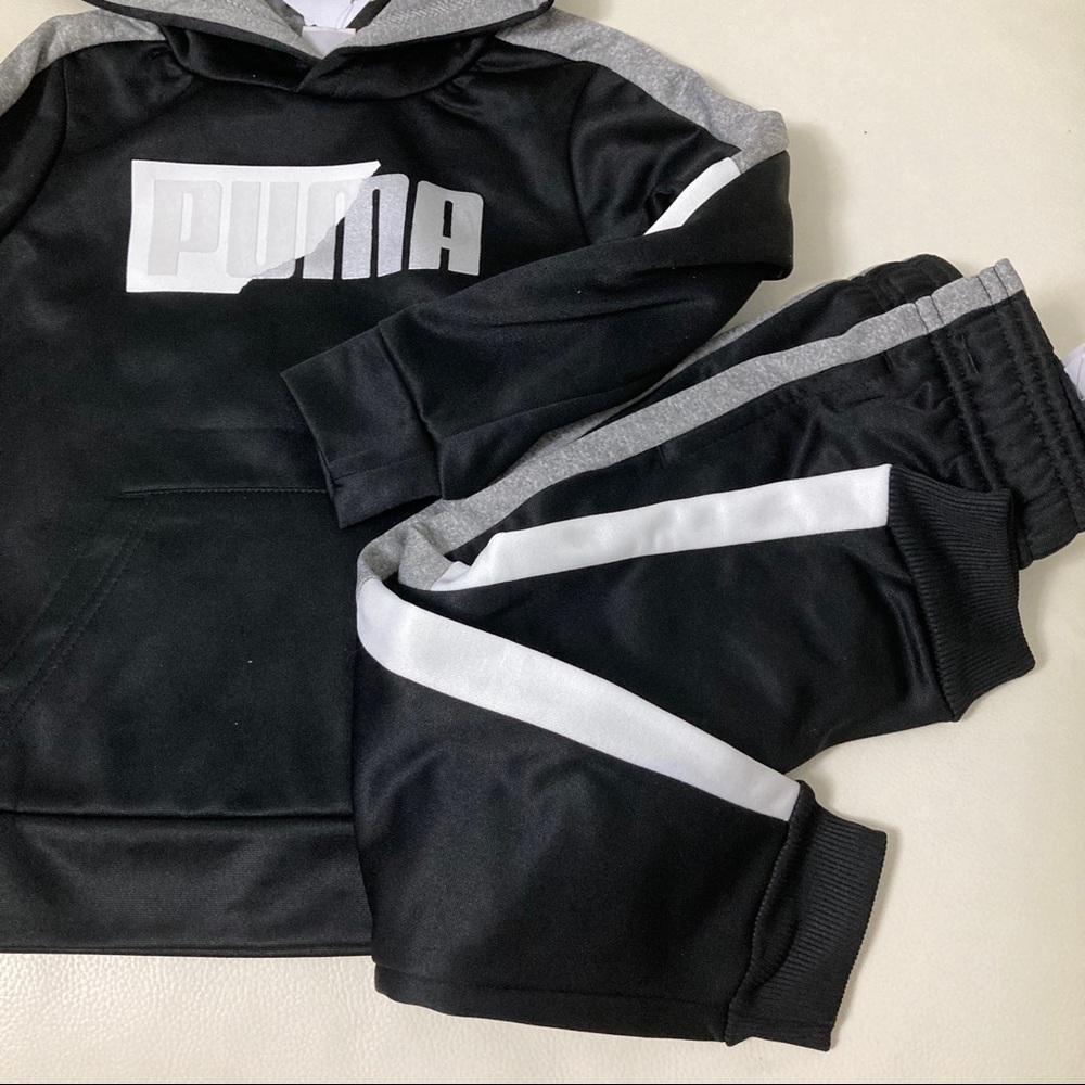Puma grey black warm hoodie pants set 4010 - Picture 5 of 8